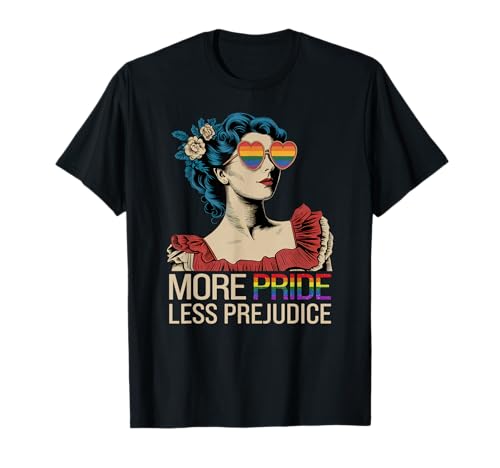 More Pride Less Prejudice Pride Month LGBTQ T-Shirt