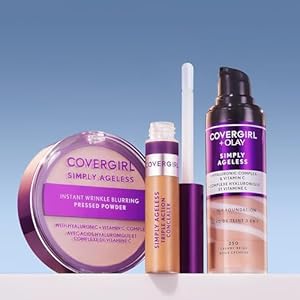 CoverGirl & Olay Simply Ageless 3-in-1 Liquid Foundation, Matte Finish, Hyaluronic & Vitamin C Formula, Cruelty Free, Creamy Natural, 1 Count 3 41gB7iqQlsL. SS300