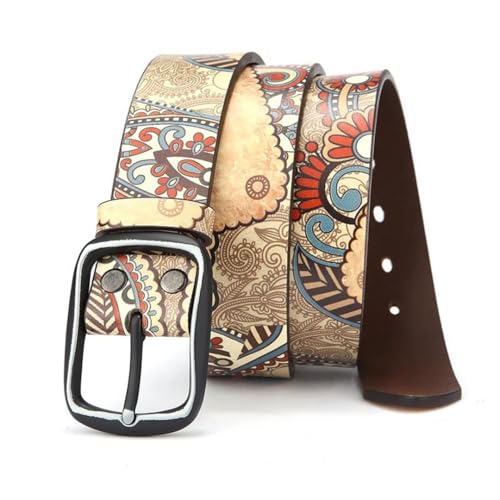 Women’S Fashion Luxury Pattern Split Leather Belt Retro Casual Solid Waistband For Jeans2