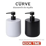Dozownik mydła do łazienki i kuchni 690 ml ceramiczny, biały