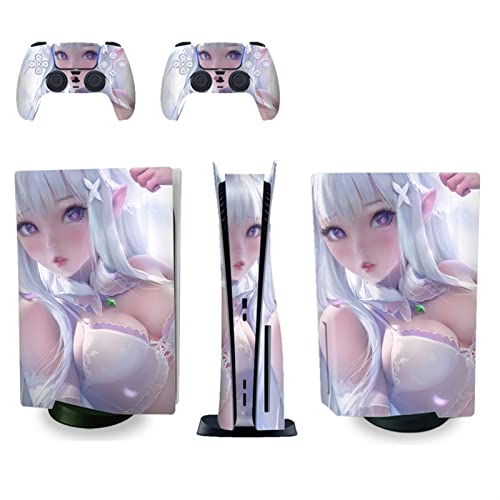 �ی� For PS5 Skin Disc Edition Anime Console And Controller Vinyl Cover Skins Wraps For PS5 Disc Version 83992 �C�A�Ȃ��A�c�����Ȃ�