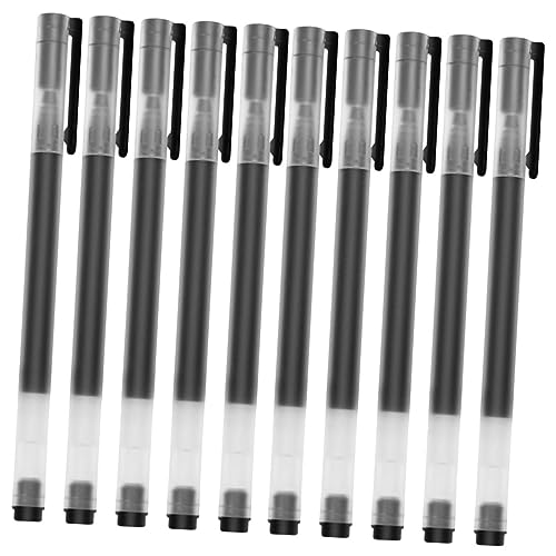 NUOBESTY 10 bolígrafos de gel tinta negra capacidad grande