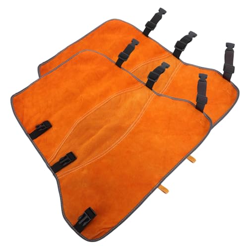 WHAMVOX 1 Pair Welding Knee Pads Welding Leg Protector Welding Leg Cover Convenient Knee Guard Welding Spat Knee Cover Knee Brace Worker Knee Guard Yellow Beef Split Skin