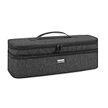Teamoy Travel Case Compatible with Revlon One-Step Hair Dryer And Volumizer Hot Air Brush, Double-Layer Carrying Case for Hair Dryer Brush and Other Hair Accessories, Black