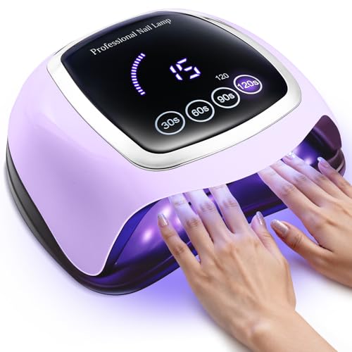 Image of UV Nail Lamp, 180W LED Nail Dryer for Gel Polish, Touch Screen, 42 Beads