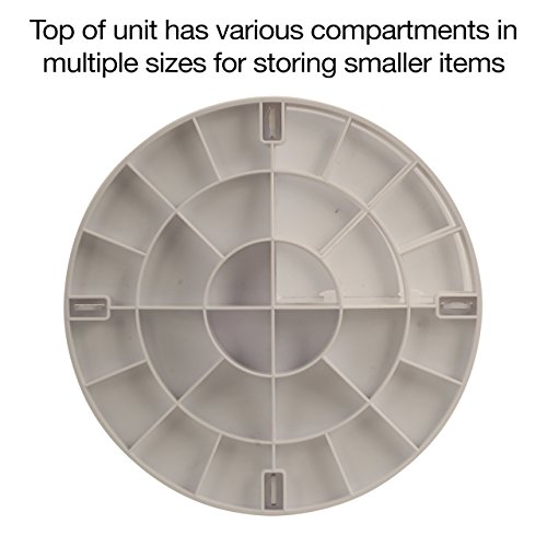 Mobilevision Makeup Organizer Rotating Tabletop Cosmetic & Toiletry Holder Adjustable Shelving For Brushes, Lotions, Perfumes, Nail Polish, Skin Care & More, White #TOP3