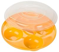 Progressive 55093 Four Egg Poacher, Yellow/Clear 16.2 Centimeters*19.7 Centimeters*12.2 Centimeters
