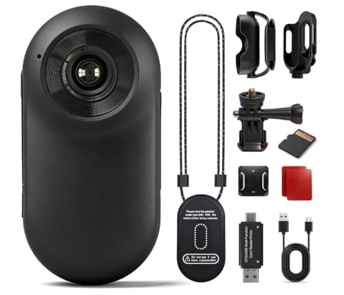 Frelisty Mini Body Camera with Memory Card, POV Camera with Magnetic Pendant, Wearable Body Cameras...