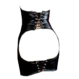 JVJVWO Bdsms Spielzeug Extrem für Frauen Bondagesack Latex Dessous FüR Damen Domina Outfit Sklavin Leder Dessous Erotische KostüMe Leder Harness für Frauen Spielzeug