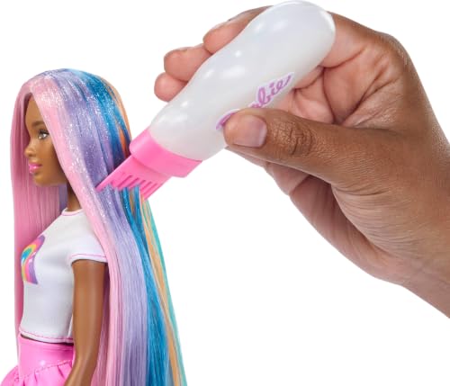 Barbie Rainbow Sparkle Hair Doll with Fantasy Themed Accessories - image 3