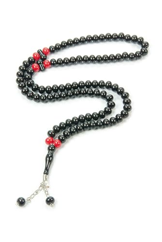 ihvan online, Tasbih Gebetsperlen 99, Set mit 10 Stück Tespih, Muslimische Gebetskette, Dhikr Tasbeeh, Islamisches Geschenke für Ramadan & Mawlid & Hajj & Umrah, Schwarz
