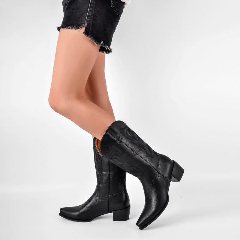 LISHAN Women's Western Boots Cowboy Cowgirl Boots - Image 6