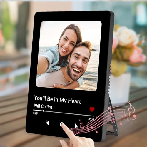 Overket Custom Music Picture Frame Personalized Song Photo Plaque