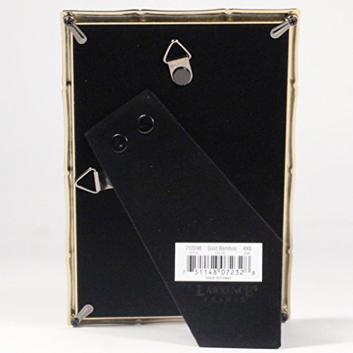 Lawrence Frames Bamboo Design Metal Frame, 4X6, Gold #TOP2