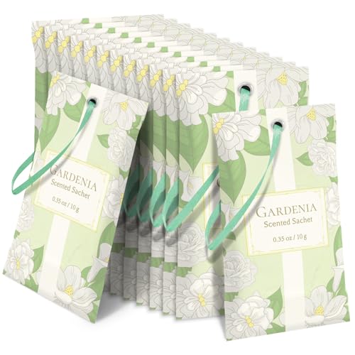 Image of STRN Scented Sachets for Drawer and Closet, Gardenia Scent 14 Pack for Home | Long-Lasting Sachets, Small Space Air Freshener for Wardrobes