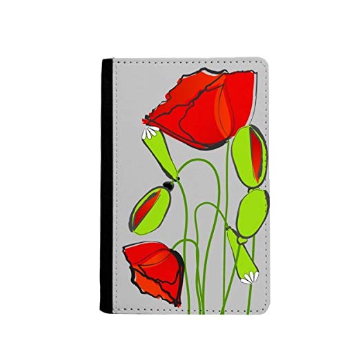 Porte-passeport coquelicot fleurs rouges, le cadeau idéal pour célébrer une envie d'évasion