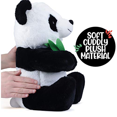 Prextex 13" Plush Panda Bear Zippered Carrier & 3 Cubs Plushies | Soft Panda Bear Stuffed Animal, Panda Plush Toy, Stuffed Panda Toys, Kid Toy, Pillow | Birthday Gifts, Panda Gifts For Girls&Boys #TOP6