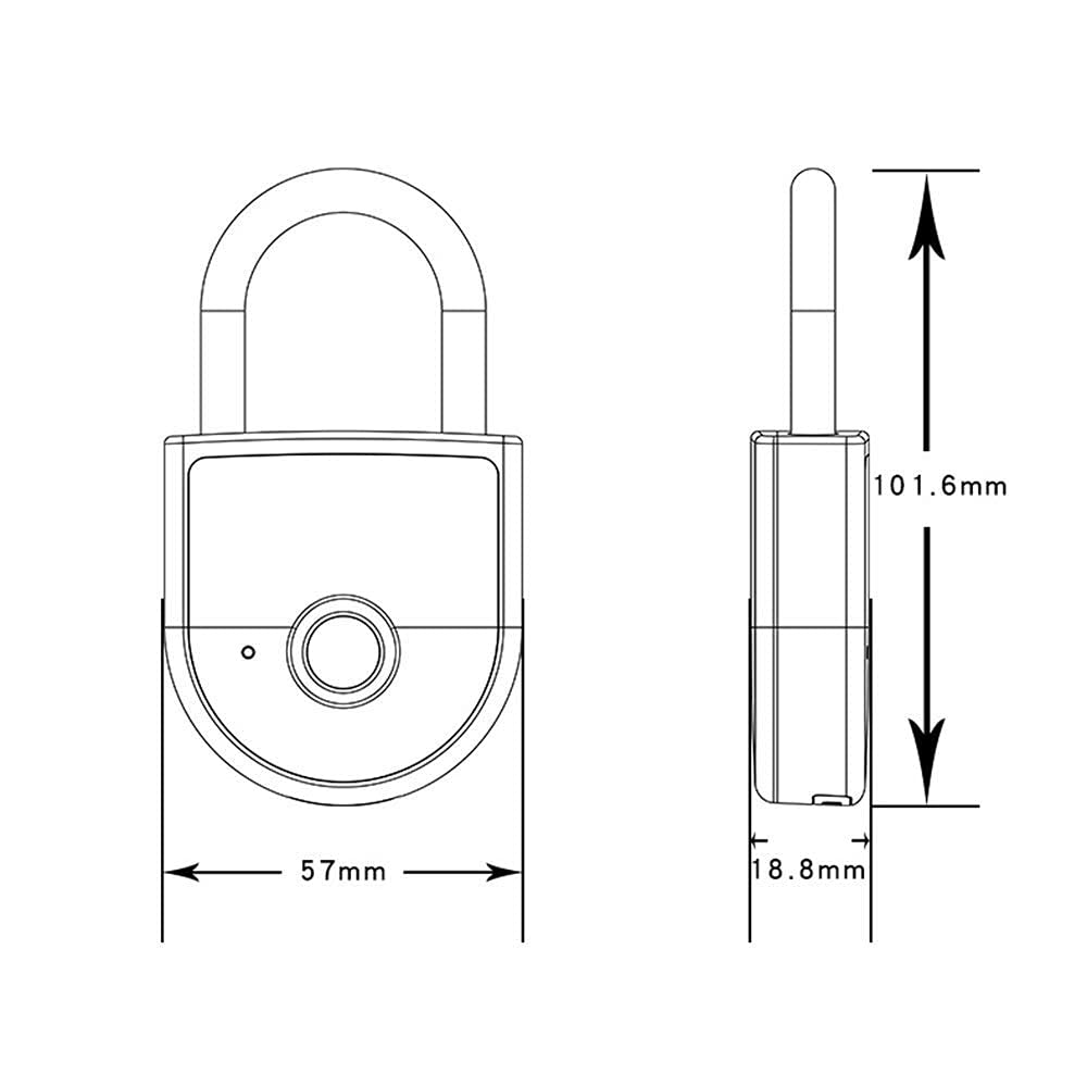 Lucchetto per impronte digitali Smart Touch Lock Metallo impermeabile Antifurto Int Keyless per armadietto palestra, serratura armadietto scuola, zaino, valigia, bagaglio da viaggio