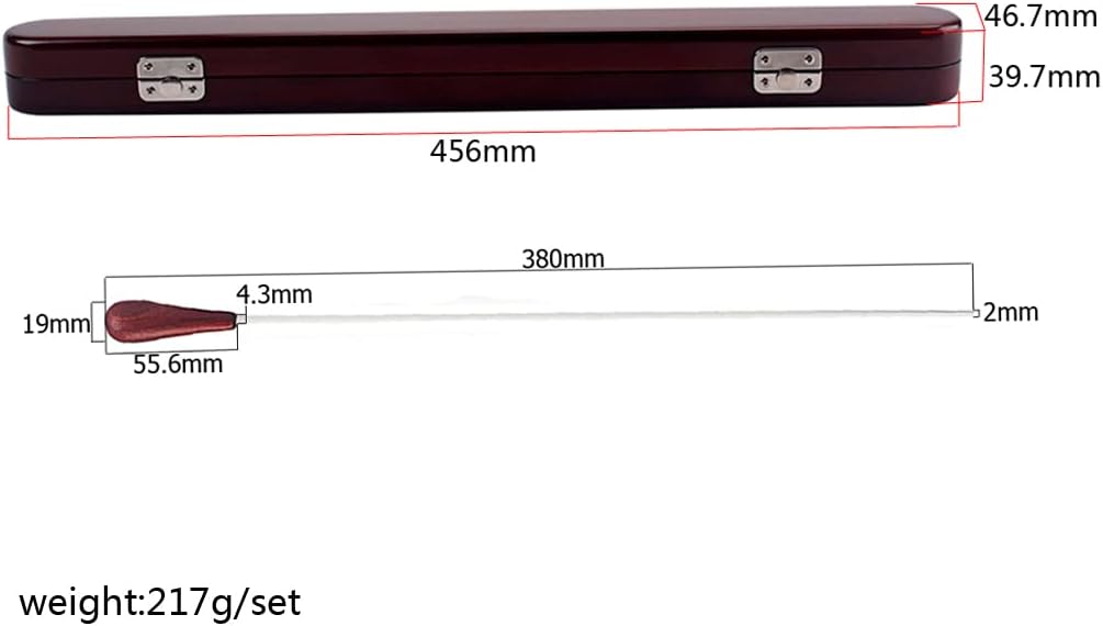 Maple Baton Music Gifts Conductor dedicated (handmade box/red sandalwood handle + redrosewood stick) (With Box)