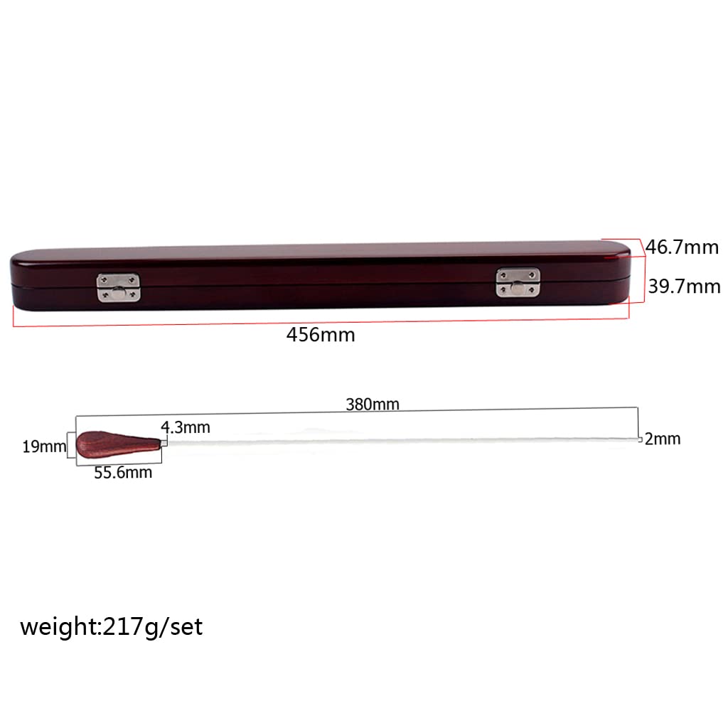 RuiJOTWAT Maple Baton Music Gifts Conductor dedicated (handmade box/red sandalwood handle + redrosewood stick) (With Box)