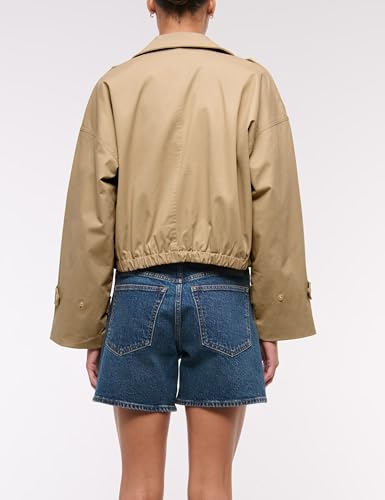 Jackets For Women Lightweight Cinched Utility Jacket Twill Coat Going Out Outwear4