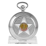 Motiv: Orden Slava MOLNIJA 3602 Taschenuhr Orden SLAVA Ruhm - Stern hell Silber Weiß