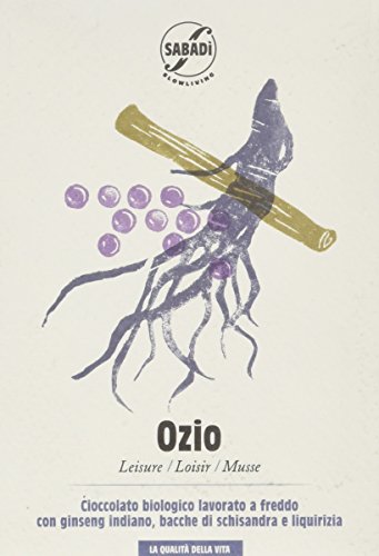 Sabadi Quality Of Life Ozio (Leisure) Organic Chocolate Bar Sabadi Leisure W/ Ashwaganda, Schizandra Berries, & Licorice 68% #TOP10
