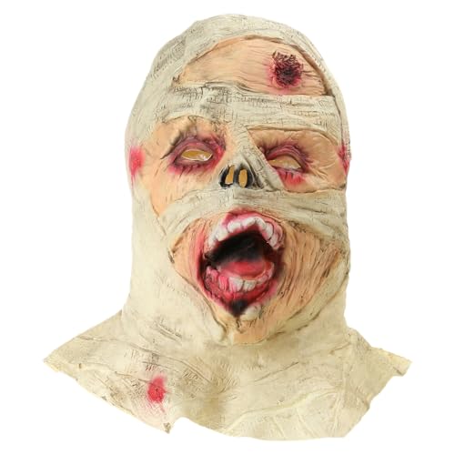 Máscara de látex de monstruo de Halloween con cobertura de cabeza completa y relieve realista