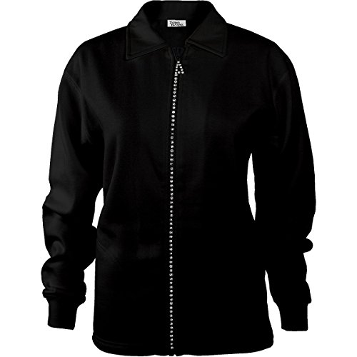 Fleece Lined Rhinestone Zip Jacket Cardigan Multiple Color Options