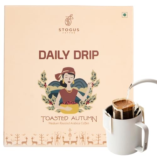 Image of STOGUS Coffee | Toasted Autumn | Arabica Coffee Bags | Pack of 5 (11g x 5) | Medium Roast | Caramel, Almond & Grapefruit Notes