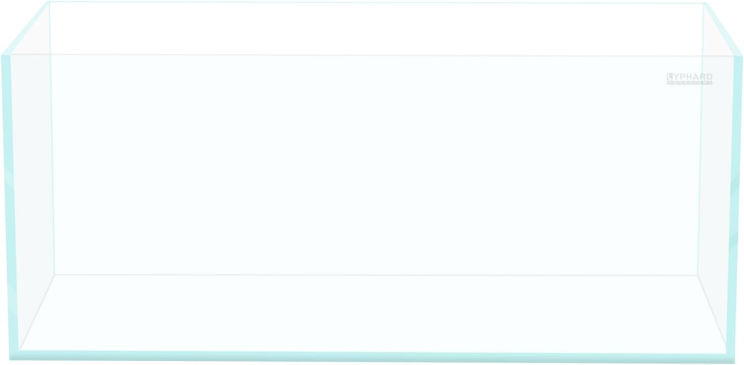 29.5 Gallon Rimless Aquarium, Ultra Clear Low Iron Long Fish Tank, L27.6×W15.8×H15.8 Glass Thickness 10mm with EVA Foam Leveling Mat