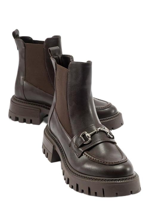 Prologue Vesper Brown Buckled Chelsea Boot Women