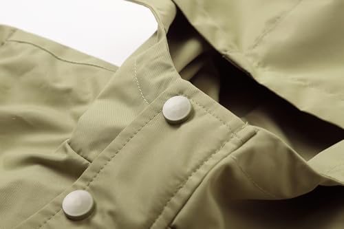 Image of Boys Rain Jacket with Hood Waterproof Casual Lightweight Zipper Raincoat for Kids Outwear Windbreaker Clothes (5-14)
