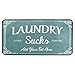 KLL Custom Laundry Sucks Rug, Add Your Text, Design Unique Family Laundry Runner Rug 39x20in Teal Turquoise
