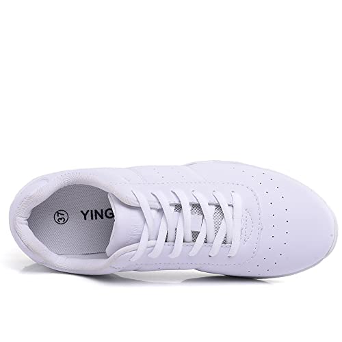 YSMIIH Women White Cheer Shoes Cheerleading Walking Girls Tennis Soft Dance Sneakers3