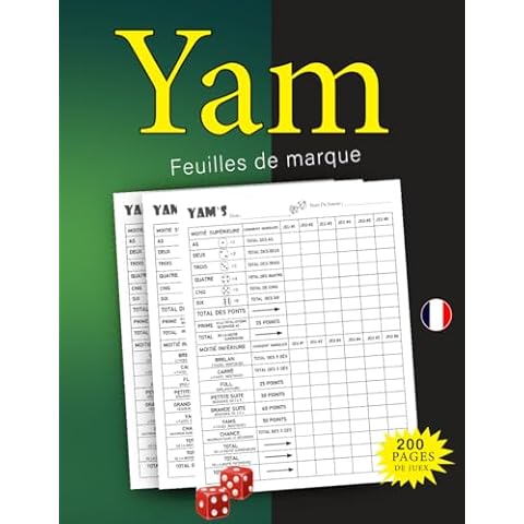 Yam's Carnet de Scores: 200 Feuilles de Scores | bloc yams je Cover
