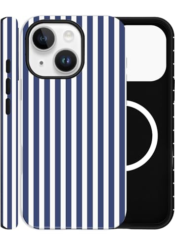 Coque rigide iPhone 14 Plus bleu foncé hybride esthétique haut de gamme