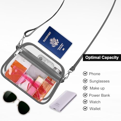 Image of USPECLARE Clear Bag for Stadium Events Clear Sports Fan Handbags Purses