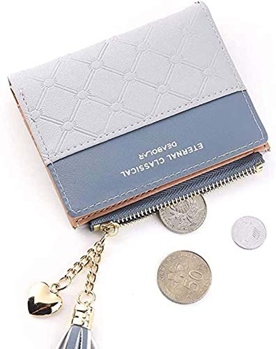 Image of Valentoria Womens Wallet Cute Elegant Long Slim Card Holder Case Minimalist Coin Purse Thin Tassels Zip Clutch Wallets for Girls Ladies | Cute