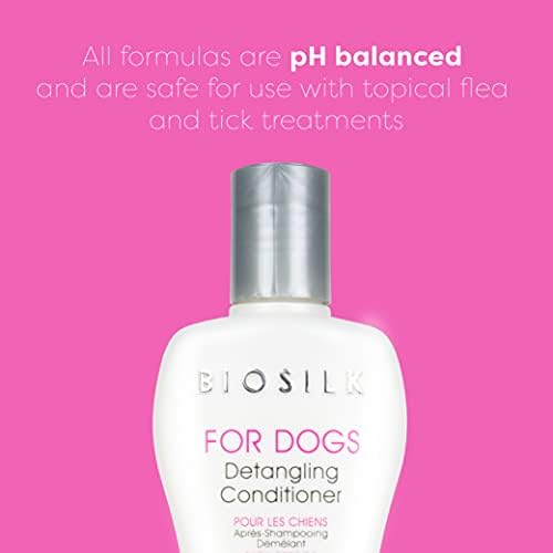 BioSilk for Dogs Silk Therapy Dog Detangling Conditioner, Dog Coat Conditioner to Help Smooth Knots and Tangles and Support Soft Manageable Coats during Routine Grooming, 12 Fl Oz