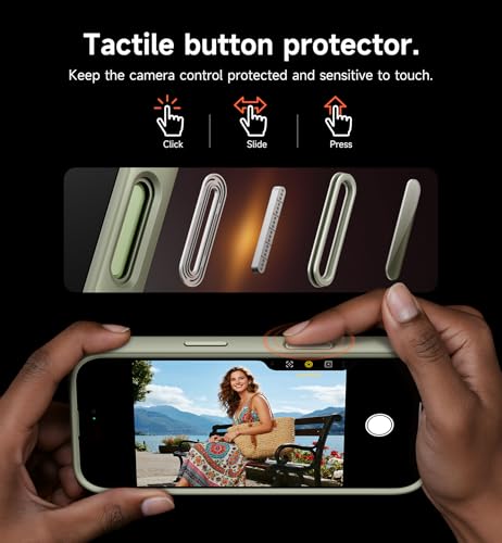 Image of SURITCH for iPhone 17 Pro Max Case with Camera Control Cover, Camera Cover and Adjustable Kickstand, Compatible with MagSafe, Shockproof Bumper Protective Cases 6.9 Inch, Green