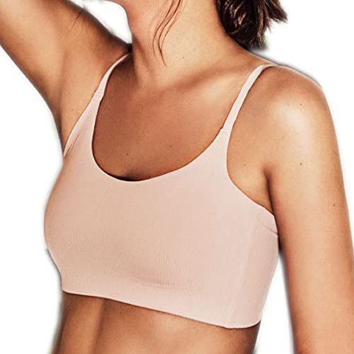 Selmark - 10630 Sujetador Top Mujer con Relleno y sin Aros Microfibra canalé Color: Negro Talla: 1