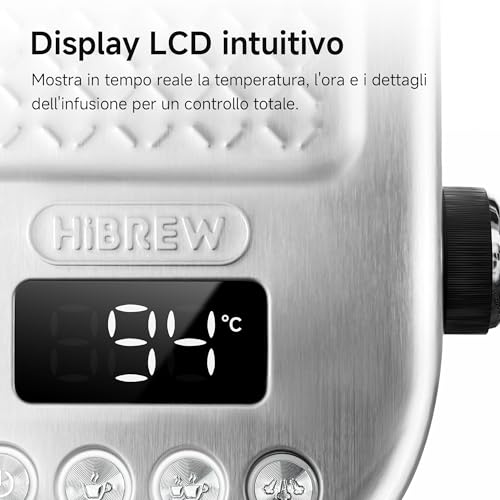 HIBREW Macchina per caffè espresso programmabile, H10B, acciaio inox spazzolato, temperatura regolabile e volume tazza, pulitore a vapore per montalatte - immagine 6