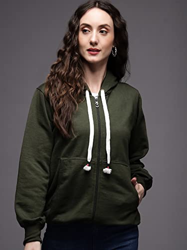 Image of eKools� Women's Fleece Winters Hoodie Sweatshirt Zipper with Pockets (Flee1 Series)