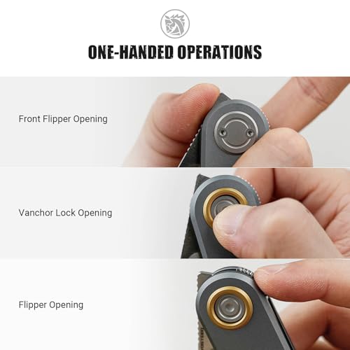 Image of Vosteed Corgi V Pocket Knife - 2.36 inch 14C28N Satin Blade - Patented Vanchor Lock, Gray Aluminum Handle - EDC Knife Surviving Folding Knife - A3703