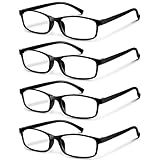 Gaoye +1.0 Reading Glasses Men - Blue Light Blocking Lenses, TR90 Frames, UV400 - Eyeglasses with Clear Vision