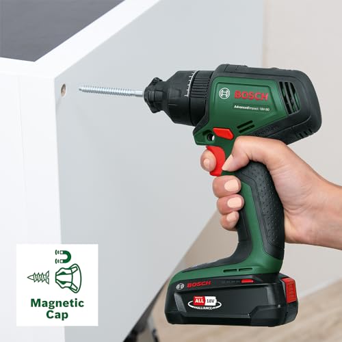 Bosch Perceuse à percussion sans fil AdvancedImpact 18V-80 QuickSnap (pour percer et visser ; système 18V ; sans charbon ; 82 Nm ; mandrin de 13 mm ; poignée auxiliaire ; sans batterie)