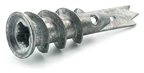 Self Drilling Wall Anchors in Die-Cast Zamak Zinc Drywall Anchors for Drywall, Sheetrock, Gypsum - #8 x 1-11/16