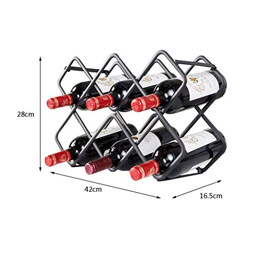 Soporte para 8 botellas de vino de metal miniatura 2