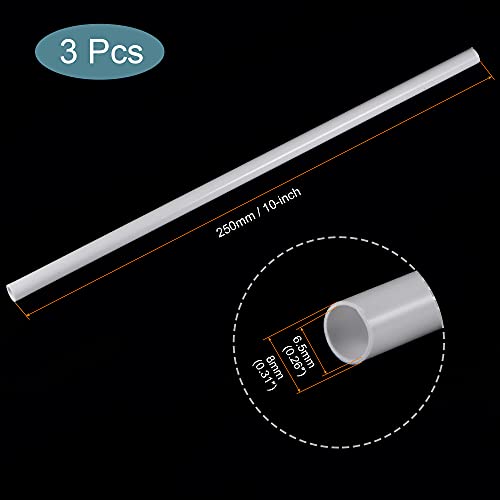 Image of MECCANIXITY Plastic Model Tube ABS Round Tube 5 /16 inch OD 10 inch White Easy Processing for Architectural Model Making DIY 3 Pack